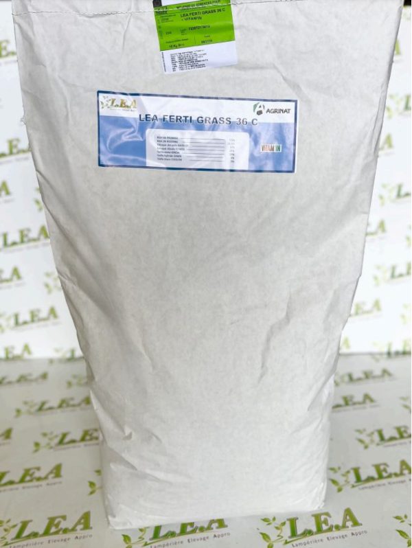 LEA ferti grass 36C + Vitam'in. L.E.A, société de négoce agricole, Villeneuve-en-Perseigne.